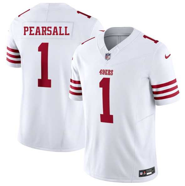 Men & Women & Youth San Francisco 49ers #1 Ricky Pearsall White 2025 F.U.S.E. Vapor Untouchable Limited Stitched Jersey->san francisco 49ers->NFL Jersey